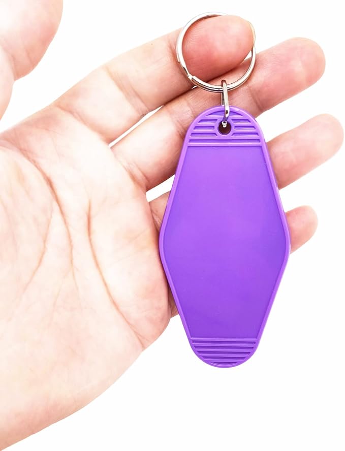 10pcs Blank Hotel Keychains Bulk Vintage Motel Keychain Vinyl HTV Keychains DIY - Image 5
