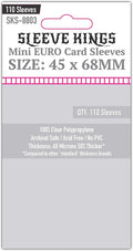 Sleeve Kings Mini Euro Card Sleeves 45 x 68 mm – 110 Pack, Extra Clear 60 by SleeveKings