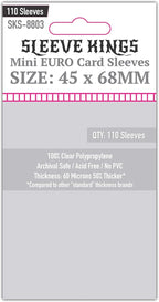 Sleeve Kings Mini Euro Card Sleeves 45 x 68 mm – 110 Pack, Extra Clear 60 by SleeveKings