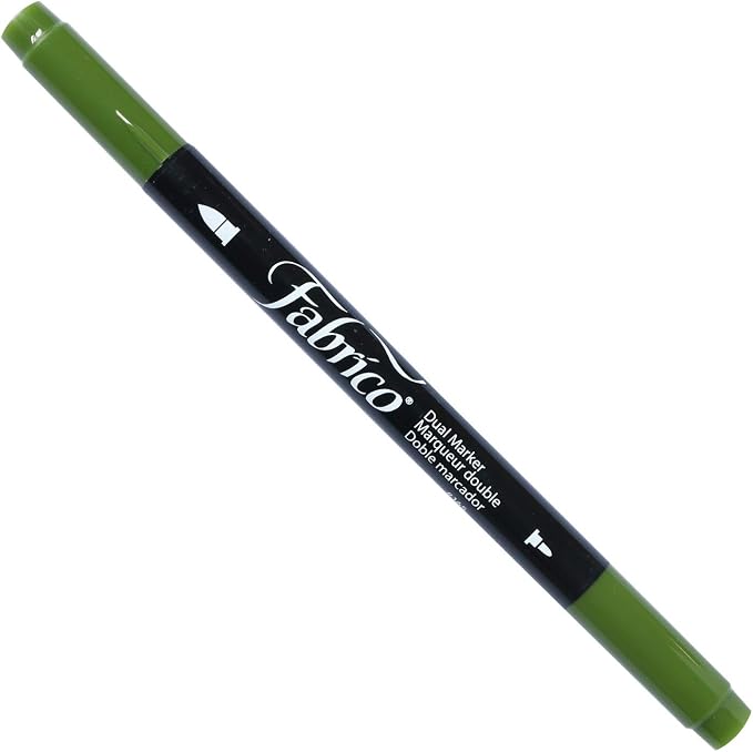 Tsukineko Dual-Ended Fabrico Marker Color-Fast, Pine Green - Image 3