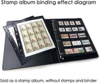 Stamp Pages, 3 Rows Pages for Stamp Collectors, 9-Hole Standard Page Fit Stamp - Image 5