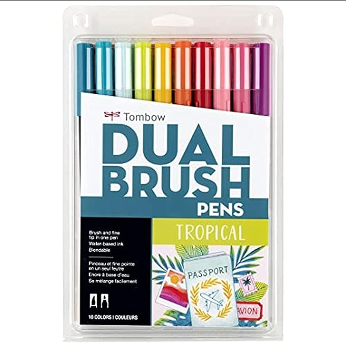 Tombow 56189 Dual Brush Pen Art Markers, Brush and Fine Tip Markers by Tombow