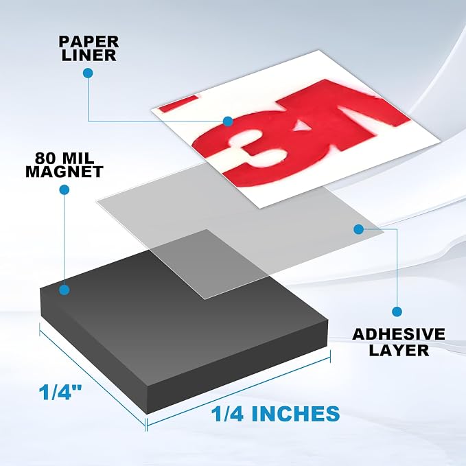 Small Magnets with Sticky Adheisve Backing - Image 3