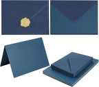 50 Pack Navy Blue A7 Envelopes by Toperd