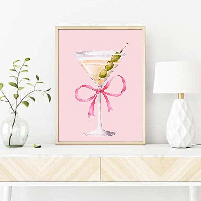 Pink Cocktail Diamond Art Kits for Adults, 5D DIY Coquette Diamond Painting - Image 3