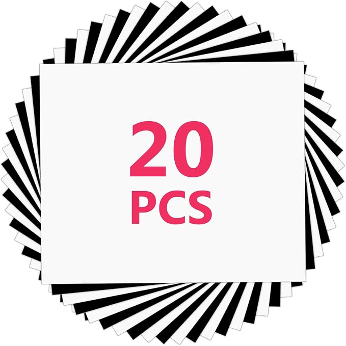 Iron on 12in X 10in 20pcs, HTV Heat Transfer Vinyl | HTV Easy to Cut & Weed by YIWLOER