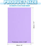 PATIKIL 20 Pack EVA Foam Sheets, Light Purple - Image 2