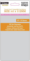 Sleeve Kings French Tarot Card Sleeves 61x112mm – 110 Pack Clear Protective by SleeveKings