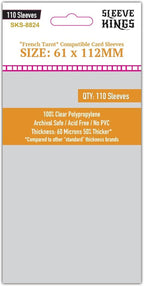 Sleeve Kings French Tarot Card Sleeves 61x112mm – 110 Pack Clear Protective by SleeveKings