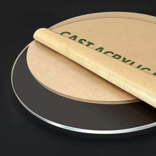 2 Pieces 1/4" Round Plexiglass Sheet, 12 Inch Diameter Clear Acrylic Circle - Image 5