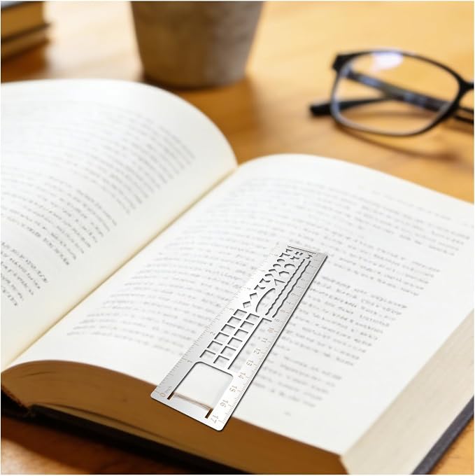 Metal Bookmark Ruler for Journals, Habit Tracker, Drawing Measuring Tools - Image 3