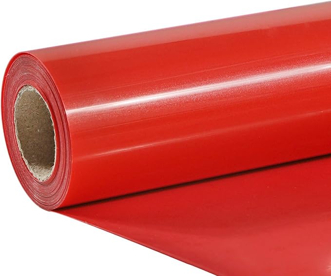 TUMIYA Red Heat Transfer Vinyl HTV Rolls, Glossy Adhesive HTV Vinyl by TUMIYA