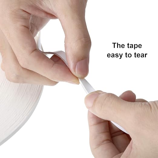 Tatuo 2 Rolls Double Sided Foam Tape 1/4 Inch by 50 Feet White PE Foam Tape - Image 3