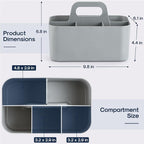 Multiuse Caddy Organizer with Handle, Portable Divided Plastic Tote Bin - Image 5