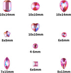 1200 Pcs AB Rhinestones for Bedazzling, Rainbow Effect Craft Gems for Crafting - Image 2