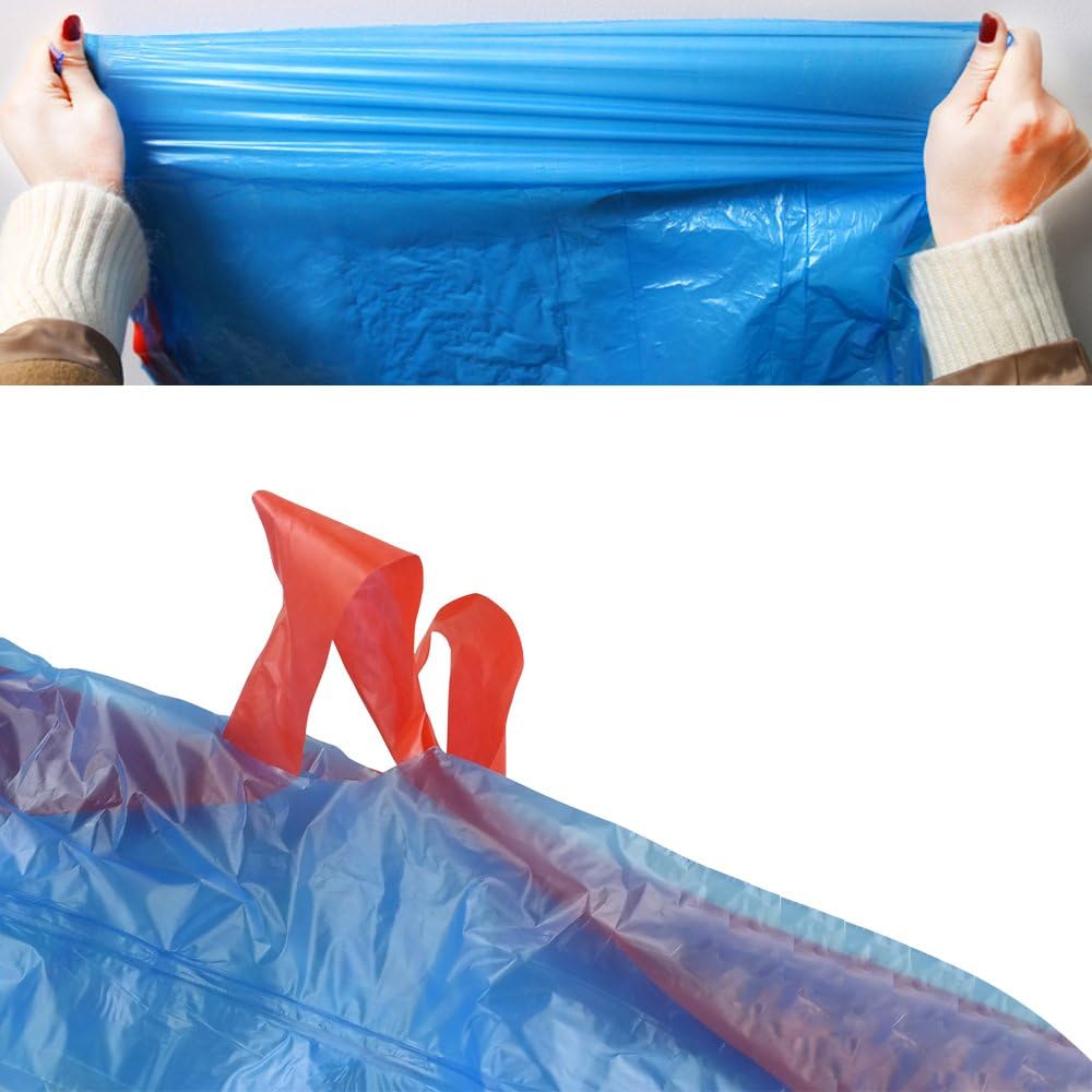 5 Gallon Small Garbage Bag, Blue Drawstring Trash Bag, 110 Counts
