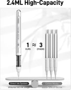 JusArt 3 White Paint Markers Brush Tip, Water-Based No-Bleed Acrylic Markers - Image 8