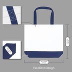 TOPDesign 12-Pack Super Strong Large 12oz Cotton Canvas Tote Bag, Reusable - Image 3