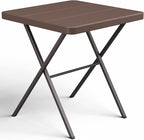 Folding Table, 27 Inch Square Folding Table, No Assembly Portable Camping by FoldingFurniture