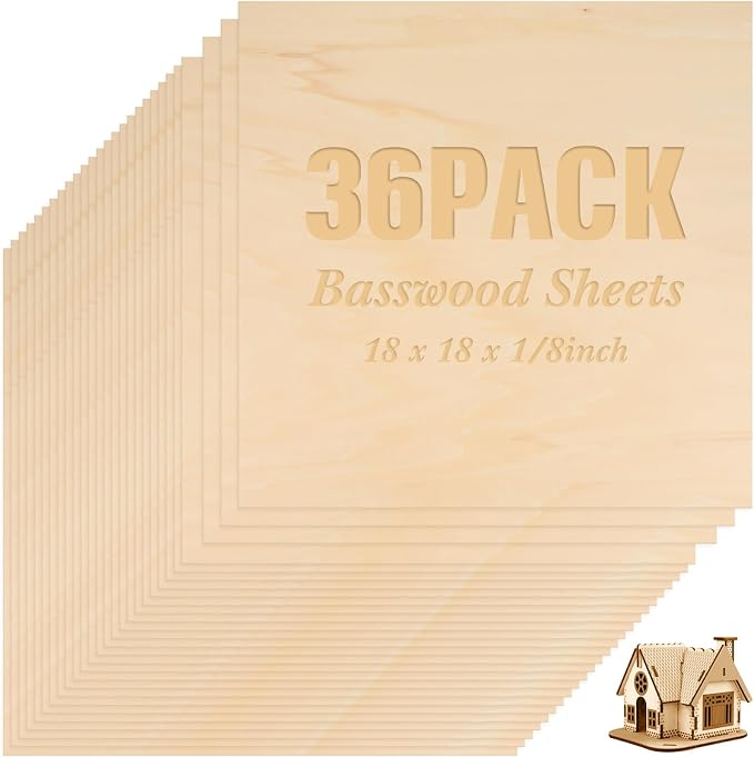 Riakrum Basswood Sheets Plywood Board Unfinished Wood Boards by Riakrum