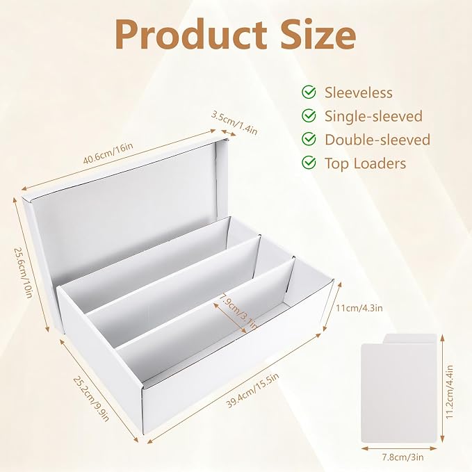 RLAVBL 2 Pack Trading Card Storage Box, 3 Row - Image 2