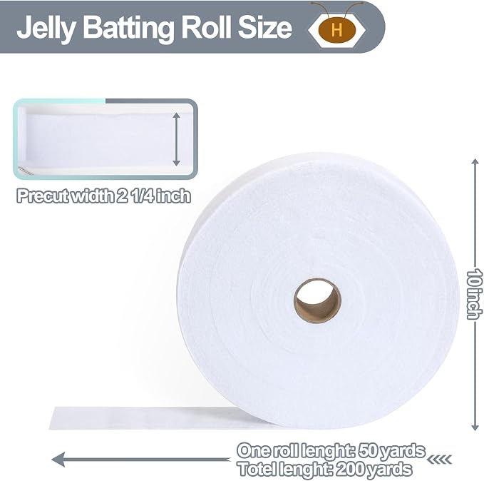 HexaHive 2 1/4 Inch Polyester Blend Roll Batting Strips - Image 2