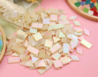 Lanyani Iridescent Glass Mosaic Tiles Supplies 200 Pieces Iridized Stained - Image 5