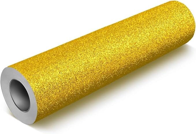 VViViD Glitter Gold DECO65 Permanent Adhesive Craft Vinyl Roll by VVIVIDVINYL
