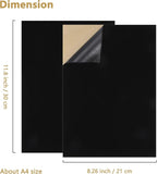 Caydo 12PCS Black Self Adhesive Felt Sheets, Soft Velvet Sticky Back Felt | - Image 2