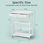 Homsorout Movable Heat Press Table - Image 2