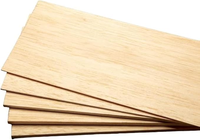 Balsa Wood Sheets, Model Grade Hobby Craft Balsa Wood Thin Plank, Wood Burning by BINOS