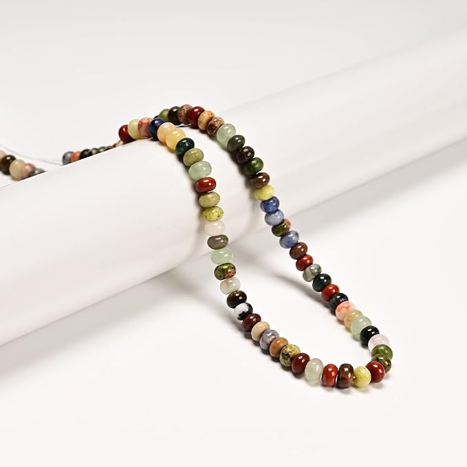 ICAI 4x6mm Natural Rondelle Beads – Loose Gemstone Spacers - Image 2