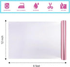 Sheet Metallic Foil Heat Transfer Viny Pink, 12Inch*6Ft lBundle Chrome HTV - Image 2