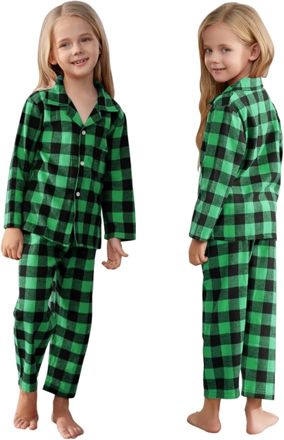 Schbbbta Family Matching Pajamas Holiday Sleepwear Long Sleeve Pjs Sets