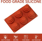 Silicone Mini Tiered Cake Mold 6 Cavity, 29.8 x 17.3 cm | 3-Tier Design - Image 9