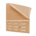 KINLINK 16x20 Plexiglass Sheets 1/8 inch Thick, 3mm Clear Cast Acrylic Sheet by KINLINK