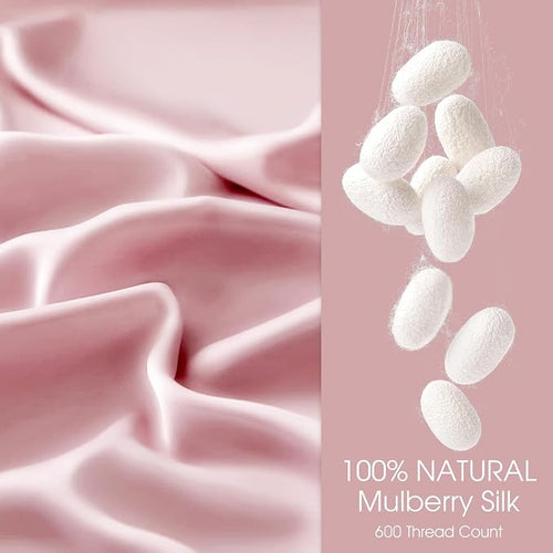 100% Silk Pillow Cases 2 Pack King Size Mulberry Silk Pillowcase - Image 2