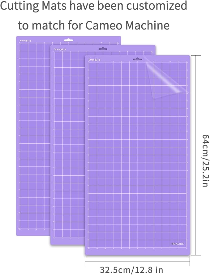 REALIKE SrongGrip Cutting Mat for Silhouette Cameo 5/4/3/2/1 Purple Strong - Image 2