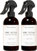 Muse Apothecary Home Ritual Active Odor Eliminator Spray - Furniture Deodorizer Spray & Bathroom Odor Eliminator for Home - Essential Oil Air Freshener - 4oz, Lavender Fields