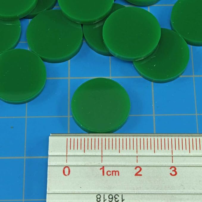 LITKO 18mm Game Tokens | Bingo, Board & Card Counters | Set of 25 | Green | 3mm - Image 2