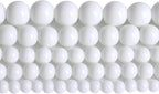90PCS 8mm Natural White Porcelain Agates Stone Round Beads by NaturalStoneBeads