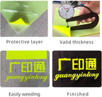 guangyintong Fluorescent Heat Transfer Vinyl Neon Yellow HTV Rolls, HTV Vinyl - Image 3