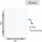 Foam Board 12 x 18 in, ZXUNLIEH 12 Pack White Poster Board, 3/16 in Thick | - Image 2