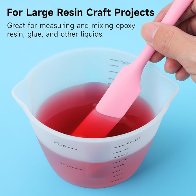 Gartful 500ml Reusable Silicone Resin Cups, Large Silicone Mixing Bowl - Image 6