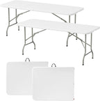 Elevon Folding Table Set of 2, 6 Feet Heavy Duty Fold-in-Half Utility Table by ELEVON