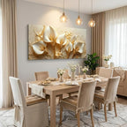 ZESTRILIA Golden White Calla Lily Canvas Wall Art, Luxury Floral Gilded Print - Image 4