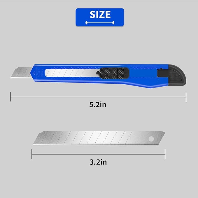 8 Pack Utility Knife Box Cutters Box Cutter Retractable, Compact Utility Knives - Image 4