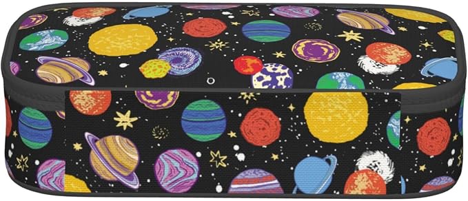Cartoon Space Planet Pencil Case Organizer Big Capacity Pencil Pouch Stationery - Image 3