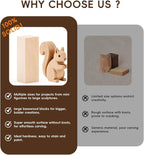 34PCS Basswood Carving Blocks, Soft Unfinished Wood Whittling Blanks in 2 Sizes - Image 5