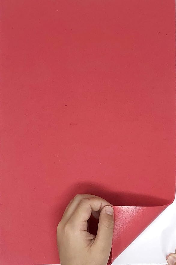 Allgala 20 Pack Self-Adhesive EVA Foam Paper 8x12 Inch Sheets-Red-CF85403 by Allgala